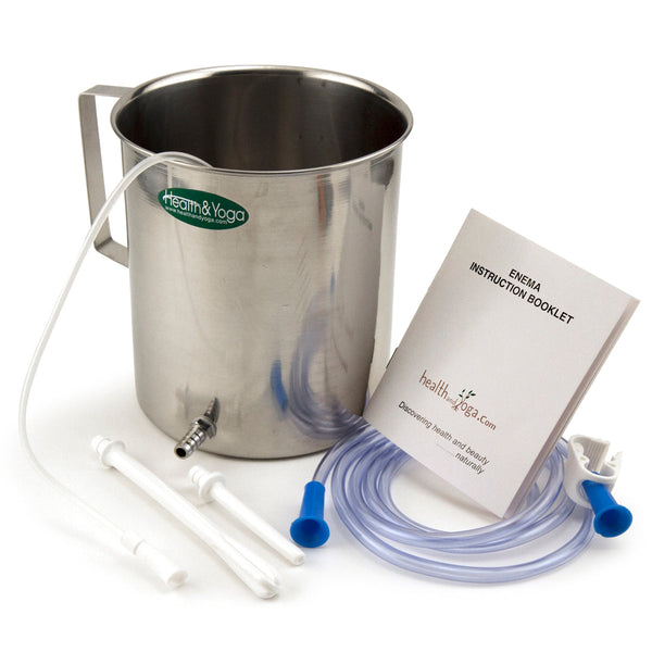 2 Liter Stainless Steel Enema Bucket Kit - Durable and Affordable