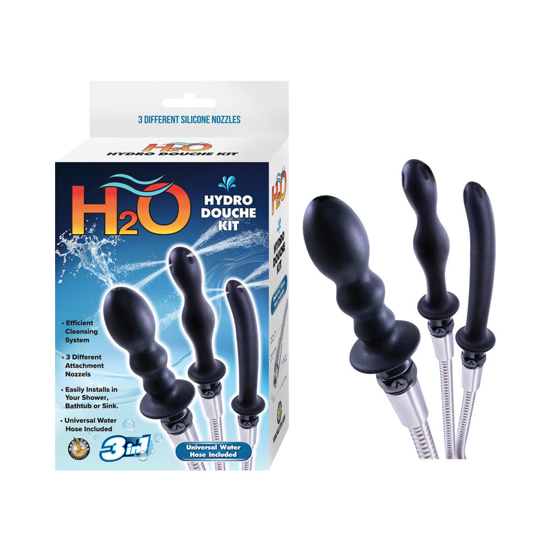 H20 Hydro Douche Kit Black - 3 tips